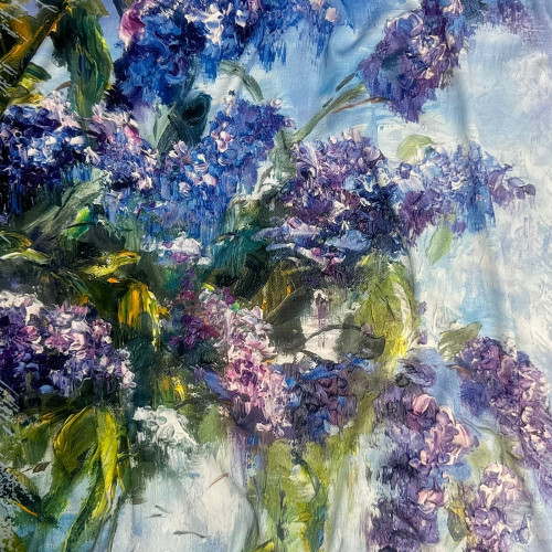 Платок «Сиреневый город»